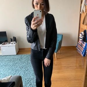 Genuine leather black jacket